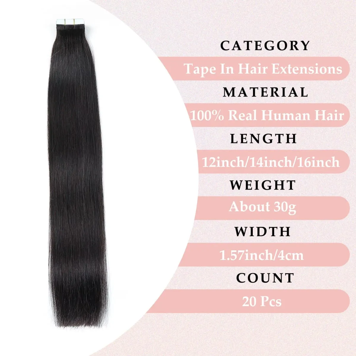 Straight Invisible Skin Weft Tape ins Extensions Human Hair Tape in Hair Extensions Real Human Hair 20pcs Remy Hair Extensions