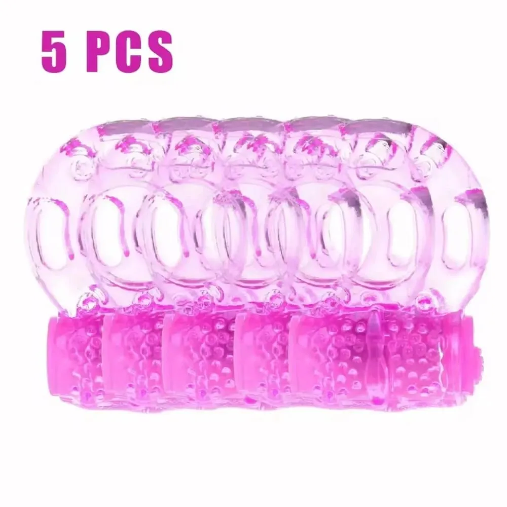 Vibrating Penis Ring Stimulator Strong Penis Erect Cock Ring Cage Stamina Training Sex Toys For Men Couple