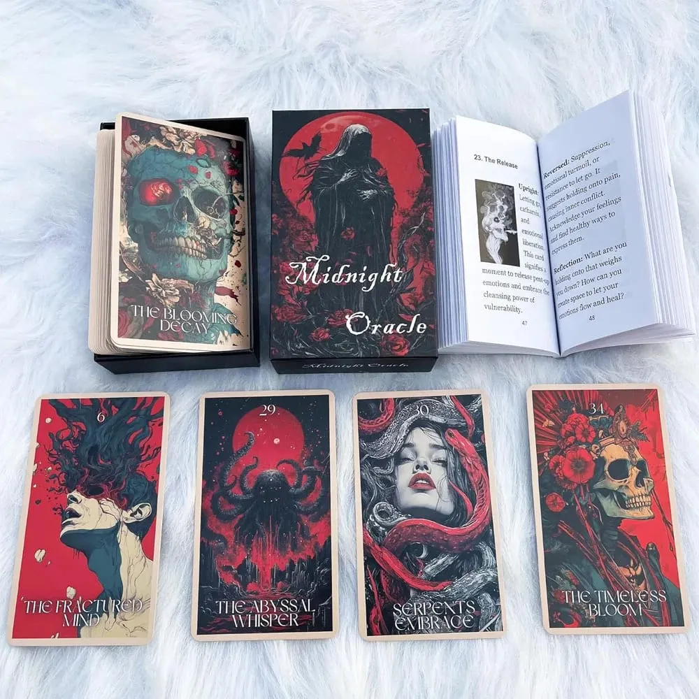 Midnight Oracle Card Deck Gothic Dark Fantasy Themed Cards Includes Paper Instructions Perfect for Enthusiasts & Collectors — image 3