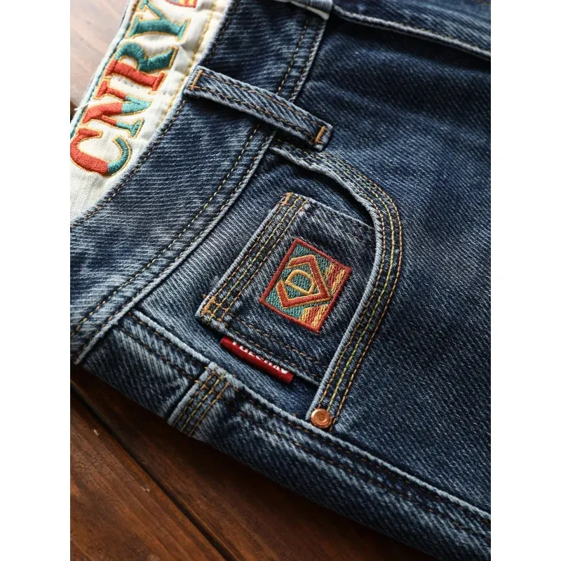 2025New Autumn Jeans Men's Slim Stretch Affordable Luxury Fashion Embroidery Long Skinny Pants — image 4