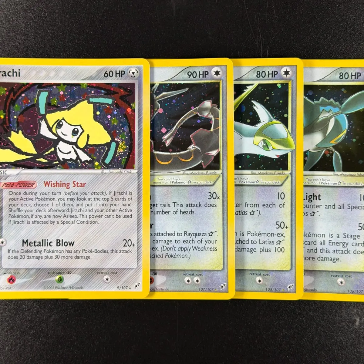 Pocket EX Deoxys Crobat Jirachi Latios Sharpedo Salamence Hariyama Deoxys Rayquaza Cosmos Holo Gold Star UR Proxy Cards — image 4