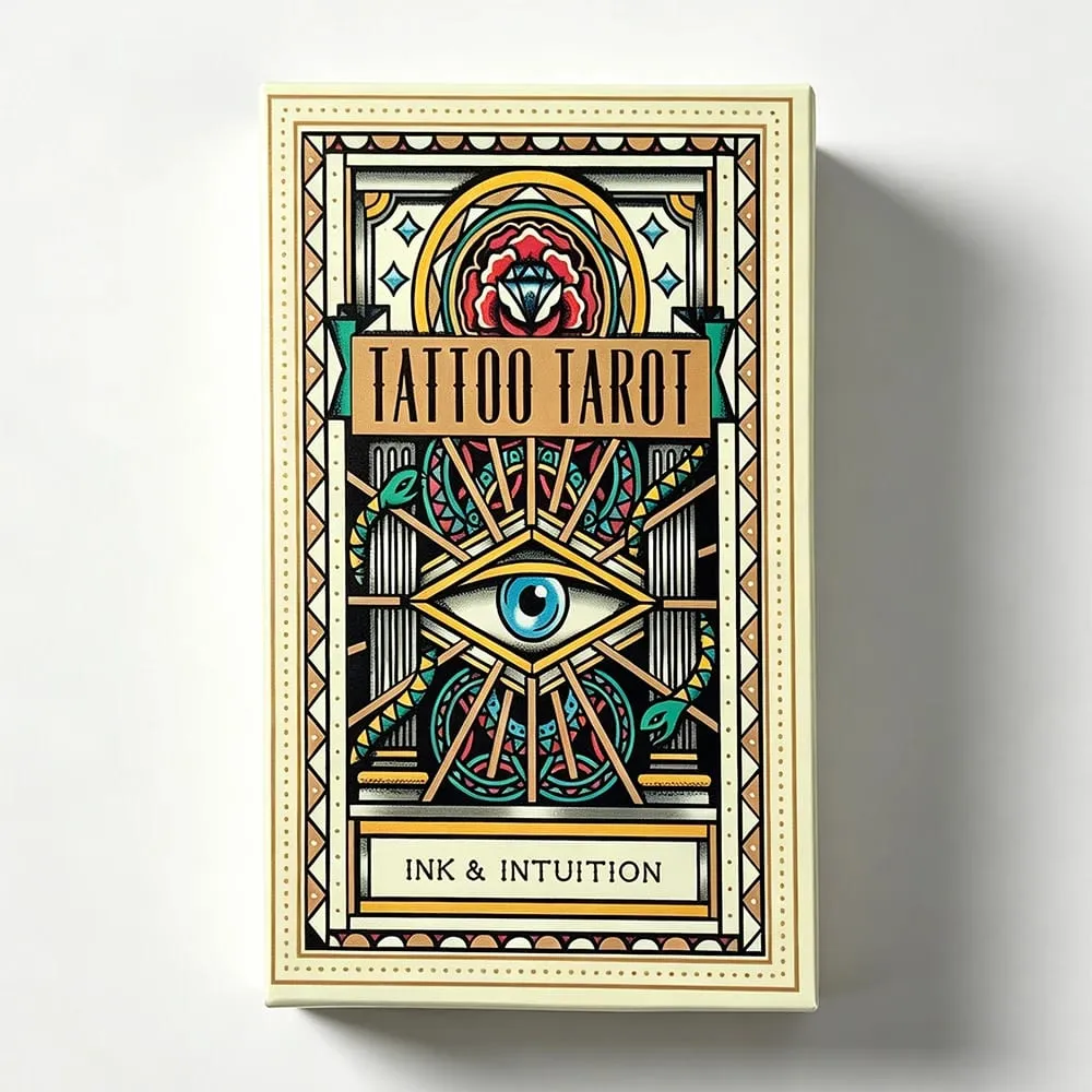 The Tattoo Tarot Cards A 78 Deck Oracle English Visions Divination Edition Borad Playing Games Great For Beginners Party Games