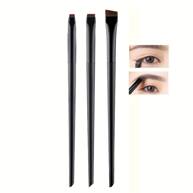 3Pcs/set Blade Eyeliner Brushes Eyebrow Brush Portable Flat Fine Eye Liner Brow Contour Makeup Brush Make Up Tool Wholesale — image 2