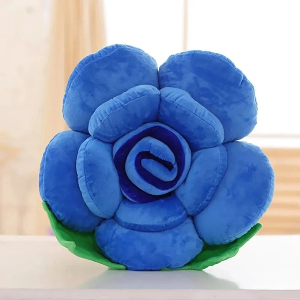 New Large Rose Shaped Pillow Plush Colorful Sofa Flower Cushion Simulated Car Interior Cushion Wedding Party Supplies