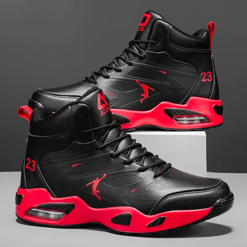 Men's High-Top Basketball Shoes Fashion Air Cushioning Comfortable Non-Slip Breathable Shock-Absorbing Outdoor Activities Sneake — image 1