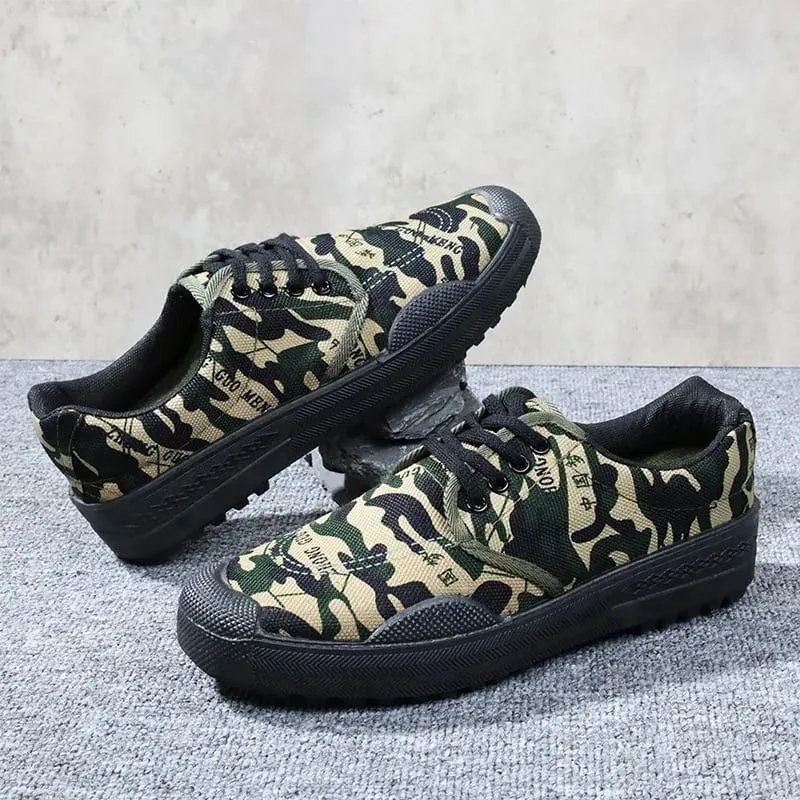 Durable Men Labor Insurance Shoes Anti-smash Safety Sneakers Wear-resistant Rubber Sole Breathable Tactical Training Shoes Work — image 2
