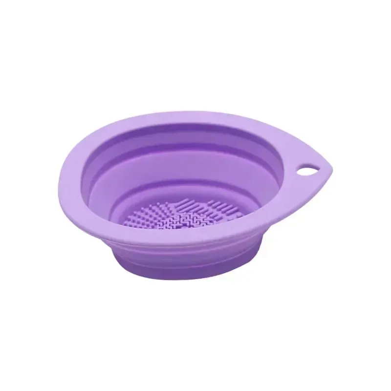 Silicone Scrubber Cleaning Bowl Folding Makeup Brush Washer for Eyeshadow Brushes Powder Puff Multifunctional Beauty Care Tools