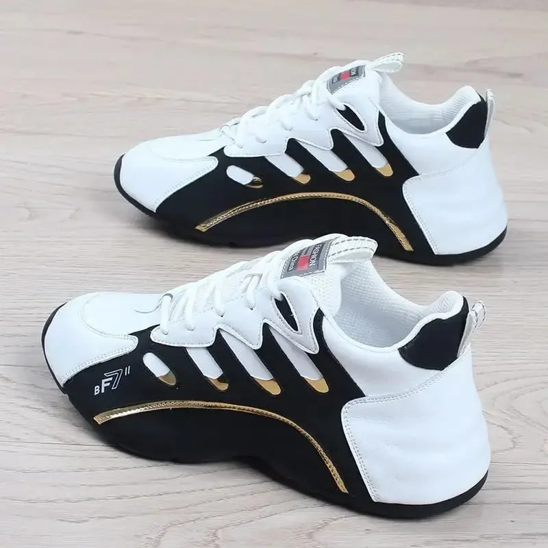 Men New Fashion Casual Sneakers for Light Soft Breathable Vulcanize Shoes High Quality Soft Leather Sneakers Zapatillas De Mujer — image 4