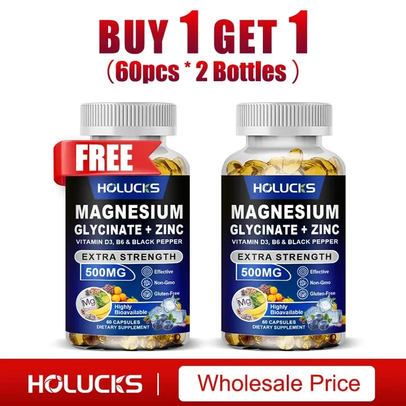 Magnesium Glycinate & Zinc Supplement for Muscle Joint Bone Enzyme & Heart Health Support Immune Relaxation Mood — image 9