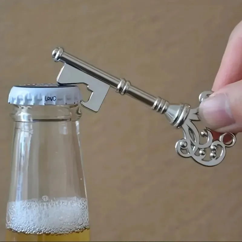 1pc Bottle Opener Vintage Crown Key Shape Bottle Opener Suitable For Bar Or Household Barware Tool Wedding Gift Kitchen Gadget — image 2