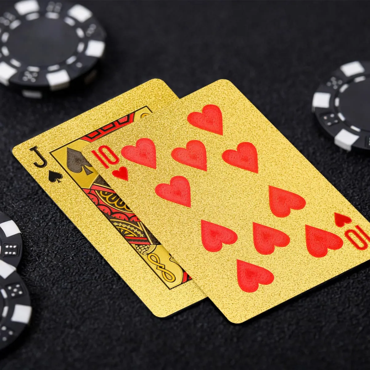 Gold Size Playing Cards | 1/2/4 Pack Plastic Waterproof Poker Set | Professional Board Games | Adult Game Gift for Holidays Vac — image 4
