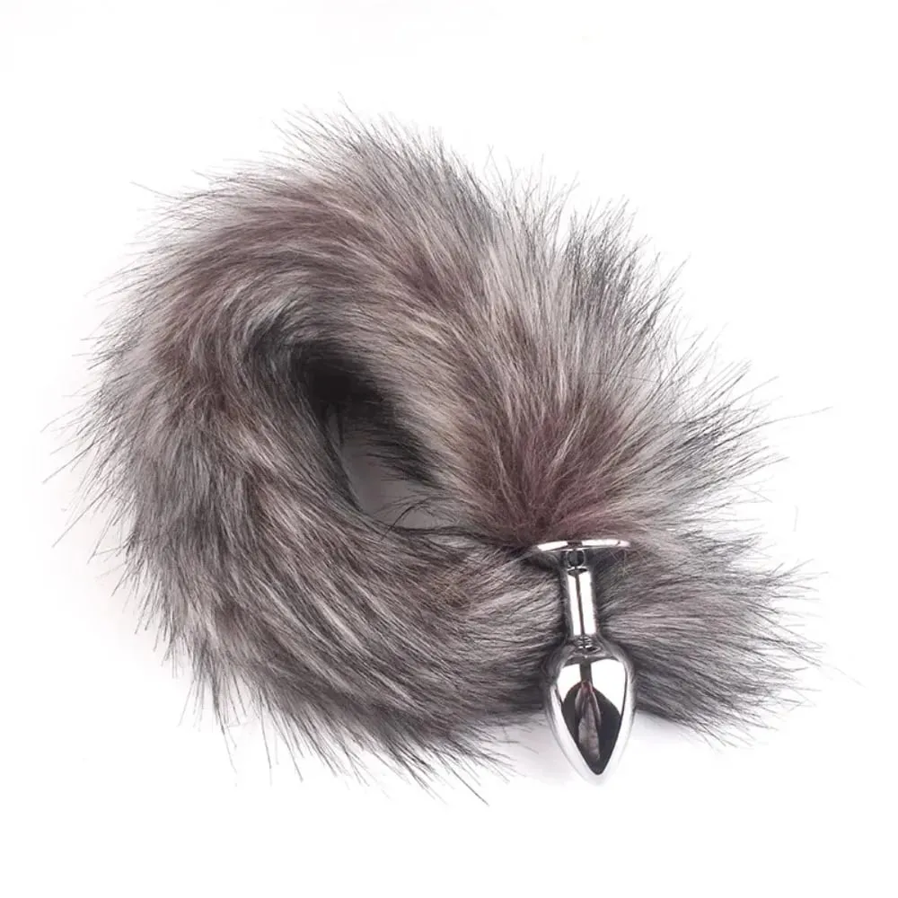 Foxtail Role Playing Metal Butt Plug Adult Sex Toys SM Anal Sex Toys Suitable Beginners Male Female Couples in Various Colors — image 6