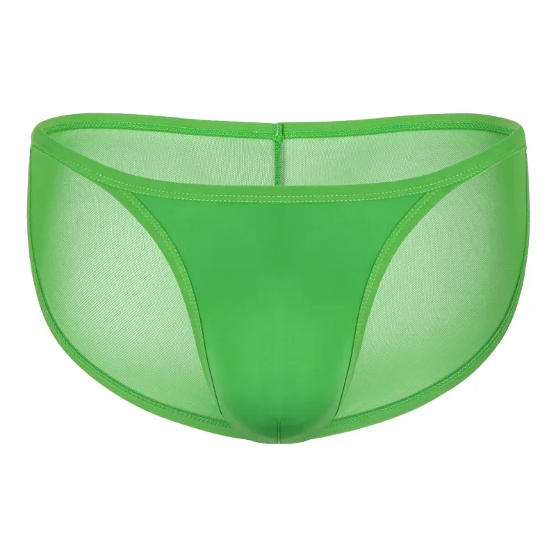 Men's Underwear Transparent Breathable Panties Male Low-waist High Fork Briefs — image 2