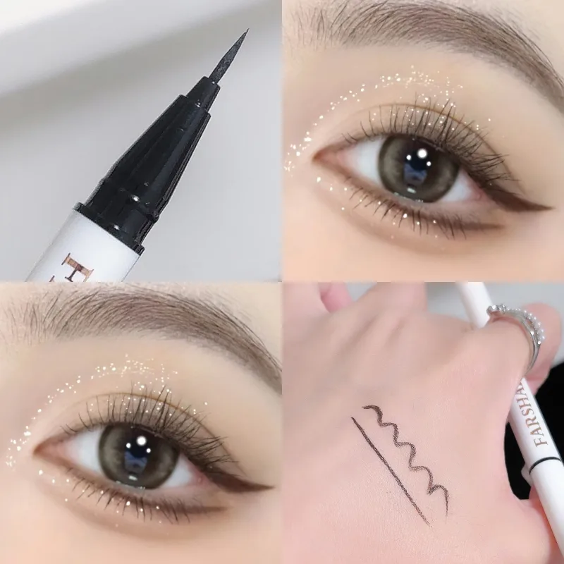 Liquid Matte Turquoise Eyeliner Ultra Fine Black White Eyeliner Waterproof Easy To Color Rainbow Colorful Eye Liner Eyes Makeup — image 7