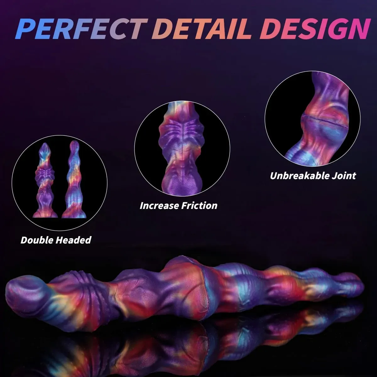 Silicone Double Head Butt Plug Dildo Realistic Anal Bead Special-Shaped Monster Flexible Penis Sex Toy For Women Men Masturbator — image 3