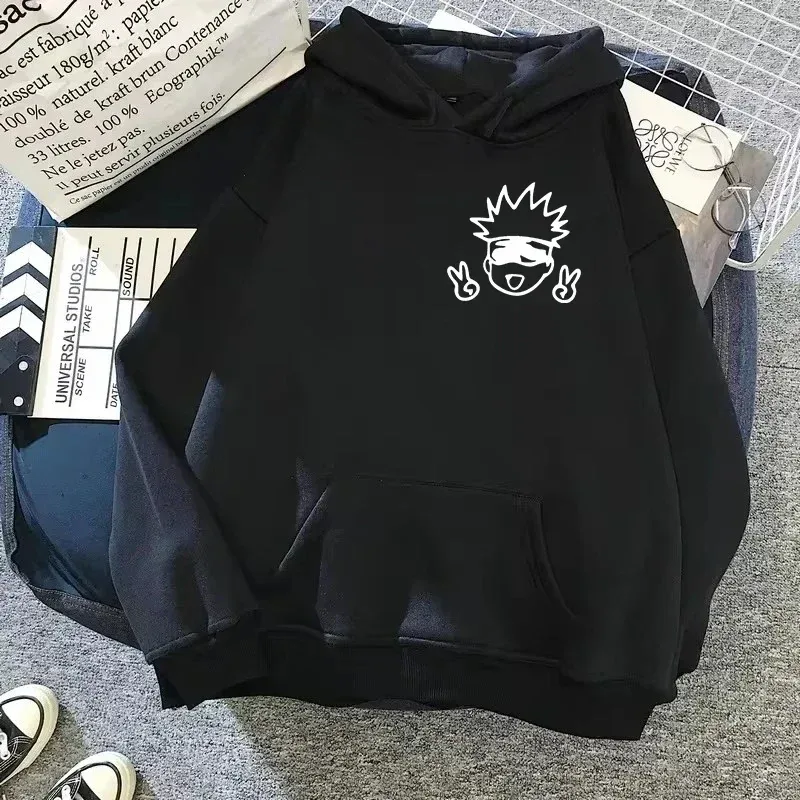 Spring Autunm Unisex Jujutsu Kaisen Anime Hoodies Sweatshirts Large Animated DesignsKawaii Gojo Satoru Graphic Streetwear — image 10