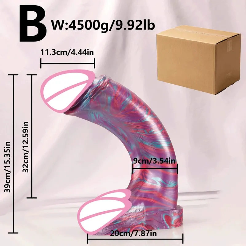Superrealistischer Riesendildo, dicker, weicher Silikon-Penis-Saugnapf, geeignet für die vaginale Einführung, Sexspielzeug für Erwachsene für Frauen, Männer, Schwule — image 8