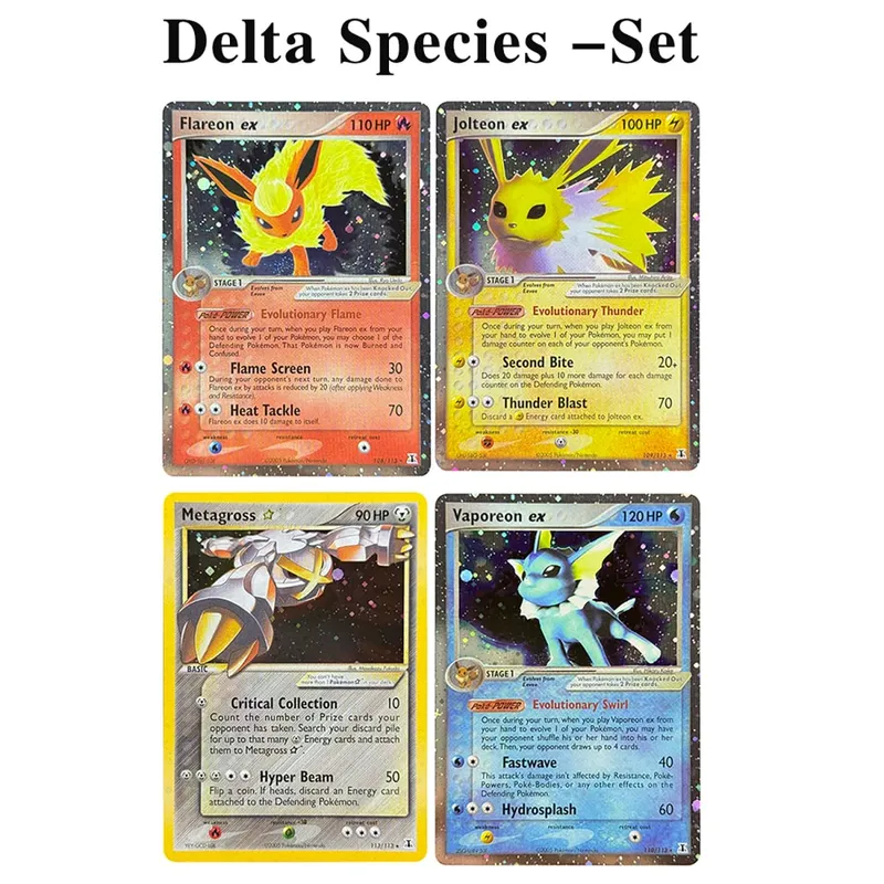 Proxy Cards Holographic Emerald Cacturne Rayquaza Hidden Legends Kyogre Crystal Guardians Alakazam Star Flareon Metagross — image 8