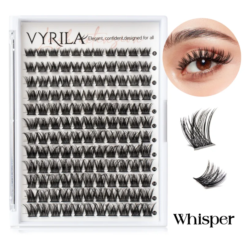 Individual Lashes Cluster C Curl Mix Lash Clusters 3D Wispy DIY Extension Eyelash 0,1mm Super Thin Band Resuable Natural Lashes — image 17