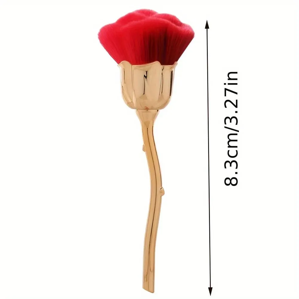 A Rose Shaped Nail Dust Brush Soft Bristles Makeup Foundation Make-Up & Powder Blusher Tools Foundation Make-Up Beauty Brush — image 3