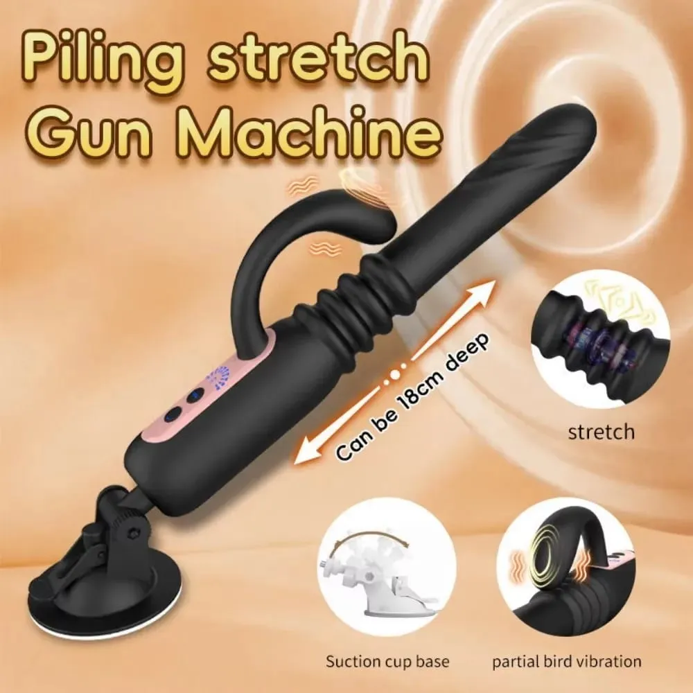 7 Telescopic Sex Machine Thrusting Dildo Vibrator 30MM Auto Stretch Rechargeable With Suction Cup Adult Sex Toys for Women — image 6