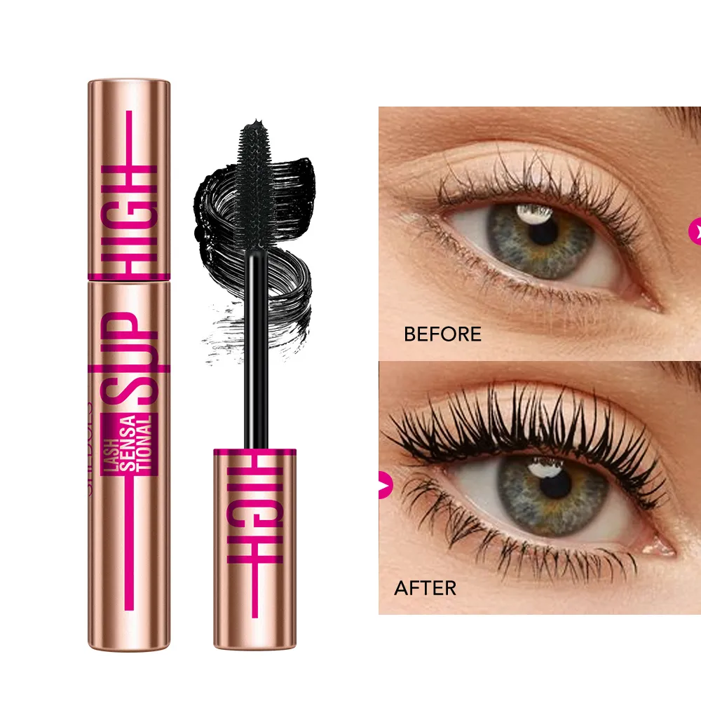 Super High 4D Waterproof Mascara - Volumizing Curling & Lengthening Formula Smudge-Proof Long-Lasting Black Mascara — image 2