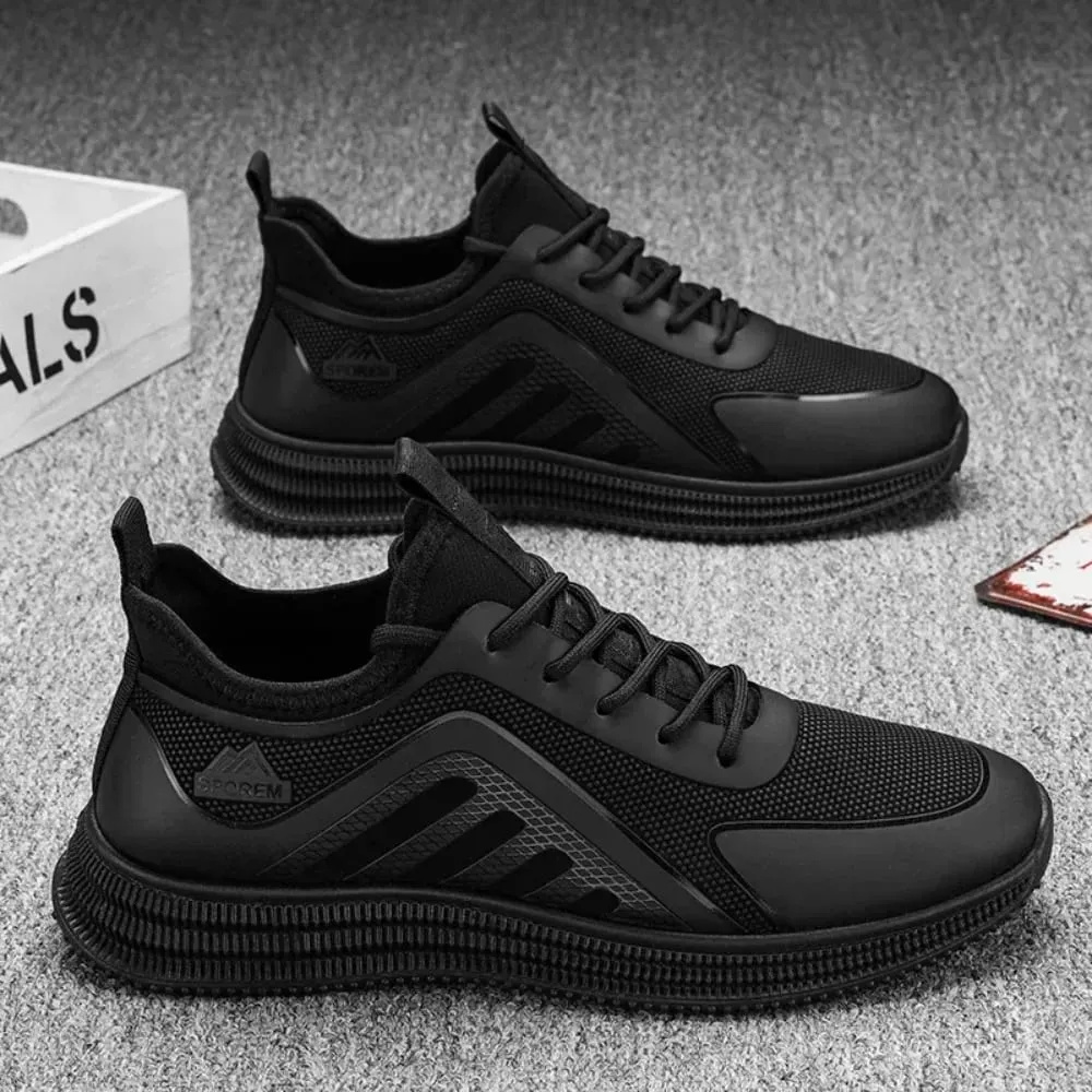 Breathable Mesh Summer Men Platform Sneakers Lightweight Casual Loafers Shoes for Running Tennis Hiking Outdoor Daily Wear — image 3