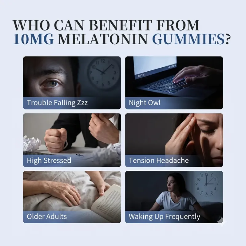 B BEWORTHS Blueberry Melatonin 10mg Gummies Sleeping Creative para sa Sleeping Sleeping Pills Melatonin para sa Sleep Relaxing Para sa Pang-adulto — image 6