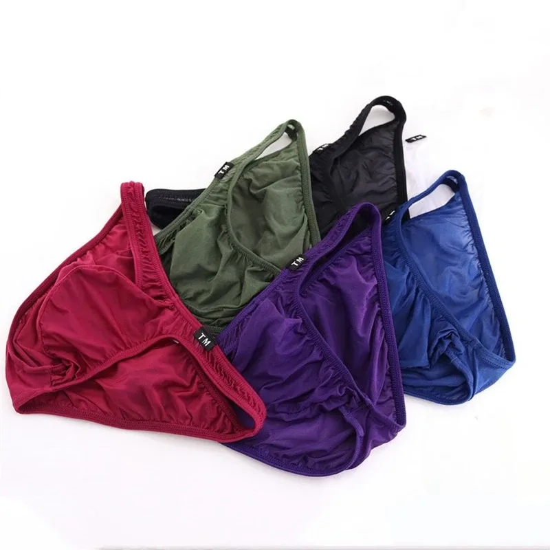 Silky Smooth Bikini Briefs for Men Pouch Design Low‑Waist Breathable Elastic Fashion Male Underwear — image 13