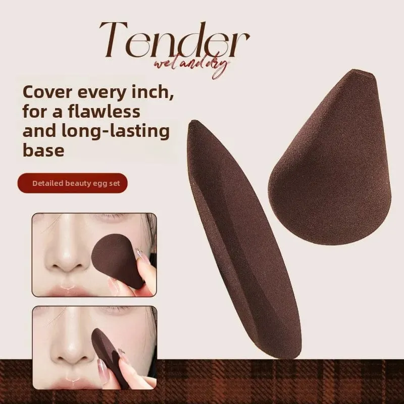 2pcs Finger Shape Makeup Sponge Set Soft Reusable Cosmetic Puff for Foundation Highlighter Concealer Blending for Face Contour — image 1
