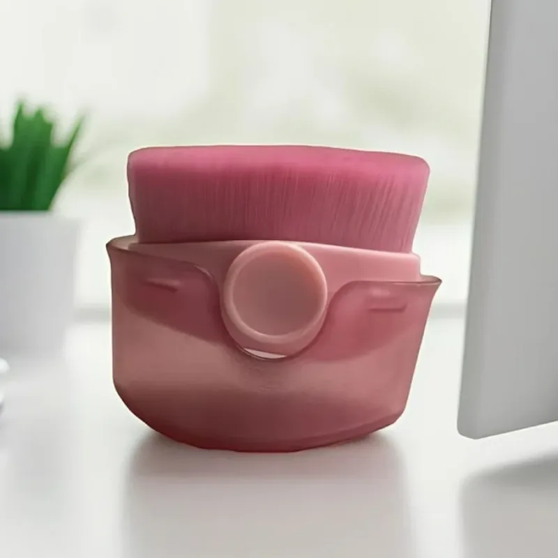 Multi-Purpose Face Brush with Case Foundation Blush Powder Brush for Liquid Cream Travel-Friendly Makeup Tool