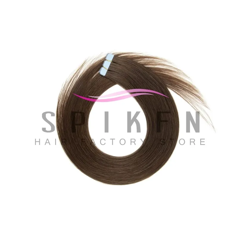Mini Tape In Human Hair Extensions 12"-20" Machine Remy Skin Weft Adhesive Tape Hair Natural Black Tape Hair 10pcs/pack