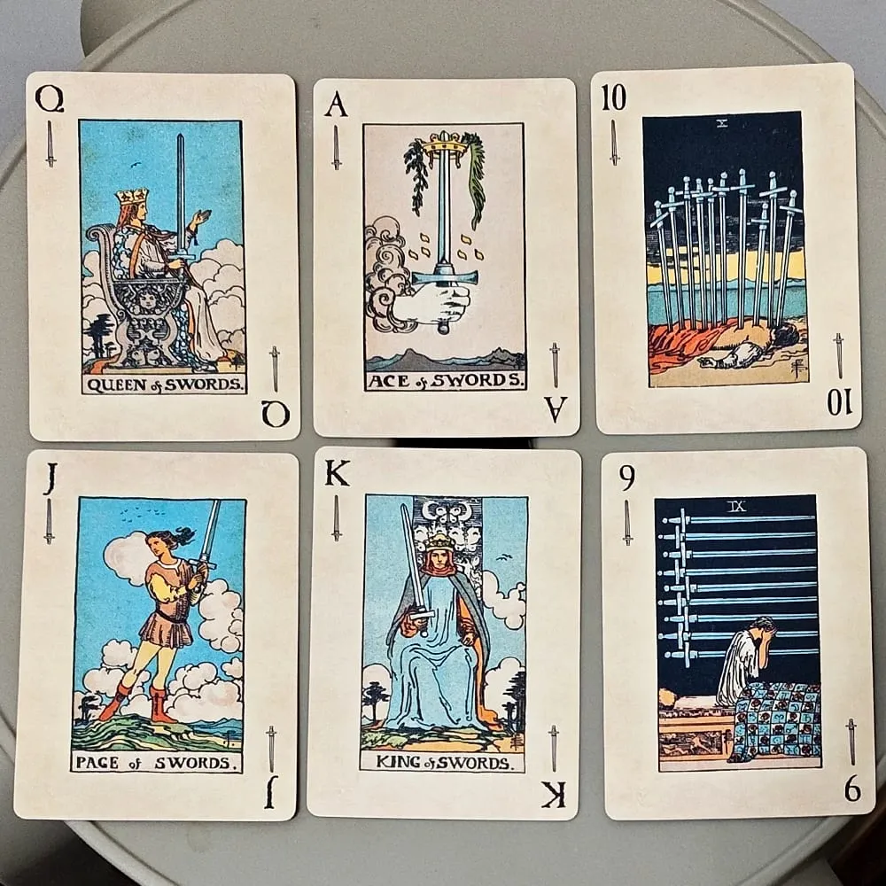 RWS Playing Card Deck: 9*6cm 78-Card Poker Deck Illustrated with RWS Images Combines Tarot and Playing Cards Double-embossed — image 4