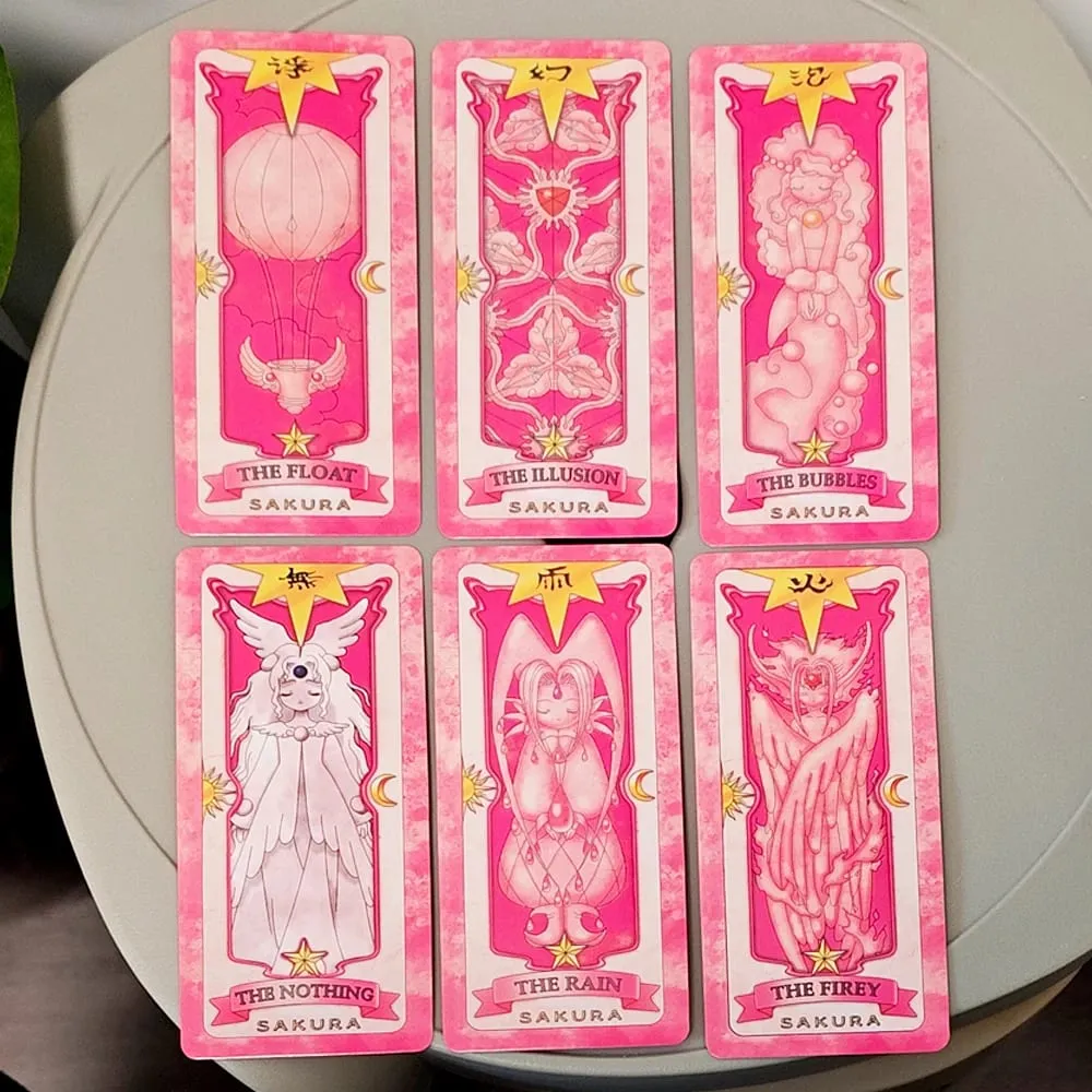 11x5.5cm Cardcaptor Sakura Tarot Deck - Complete 56 Card Set | Pink Sakura Edition for Fans & Cosplay — image 5