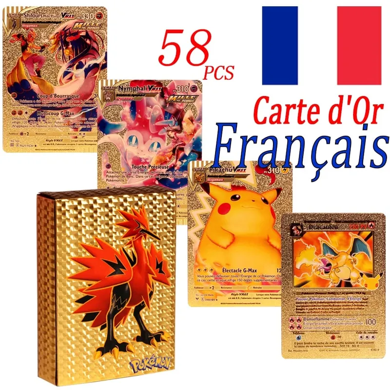 French Version Pokemon Cards VMAX V EX GX MEGA Carte Collection Battle Trainer Children's Christmas Toys Gift — image 14