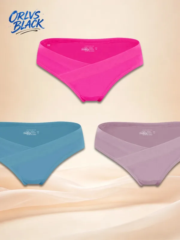 3PCS Cross Front Waist Design Mens Briefs Ultra Soft Breathable Stretch Slim Fit Daily Fashion Underpants AD330 — image 3