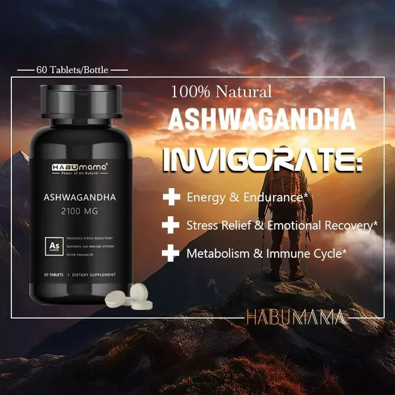 Origineel Ashwagandha-energiesupplement, niet-GMo, ondersteunt de reproductieve gezondheid, natuurlijk stimulerend middel — image 5