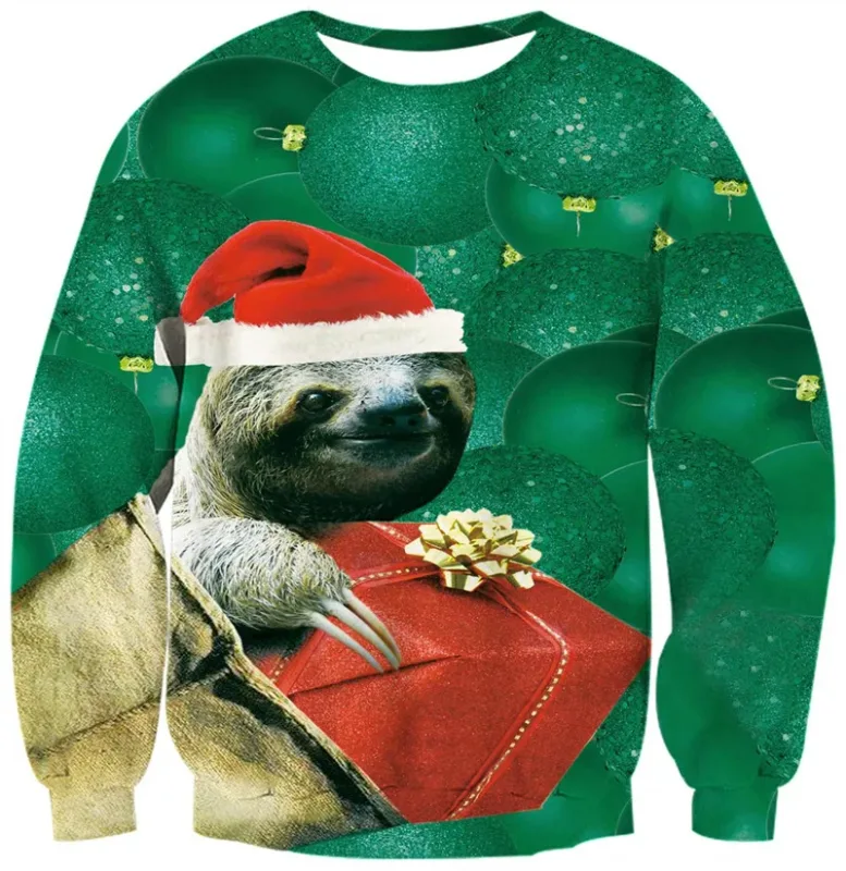 Ugly Christmas Sweater For Men Women Funny Novelty Xmas Sweatshirt 3d Printed Cartoon Animal Long Sleeve Pullover Hoodies Tops — image 15