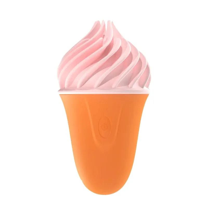 Ice cream shape vibrating masturbator 360 degree wrapping wrap endurance exerciser portable adult sex toy