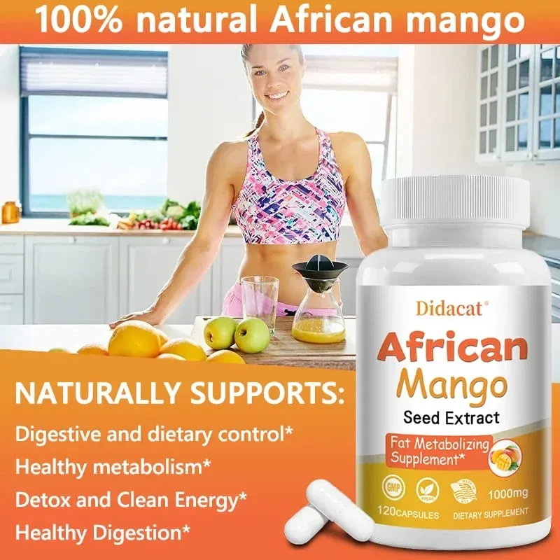 African Mango Capsules - Krachtig metabolisme Eetlustremmer Immuunsysteem Gezondheid Vetverbrandingscapsules Niet-GMO — image 6