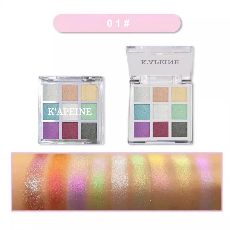 9-Color Glitter Chameleon Eyeshadow Palette Waterproof Long Lasting Pressed Powder Cosmetic Kit Fashion Women Eye MakeUp Pallete — image 9