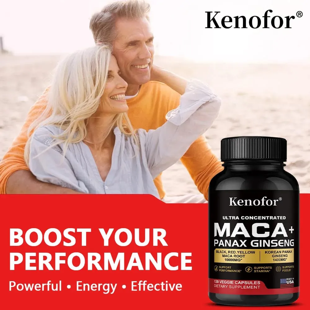 Organic Peruvian Maca Root Capsules - Black+Red+Yellow Blend for Energy & Performance Vegan Non-GMO Supplement for Men & Women — image 3