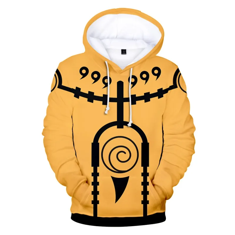Bandai Naruto 3D Anime Hoodie – Men's Streetwear Cosplay Harajuku & Y2K Style – Trendy & Comfortable — image 3
