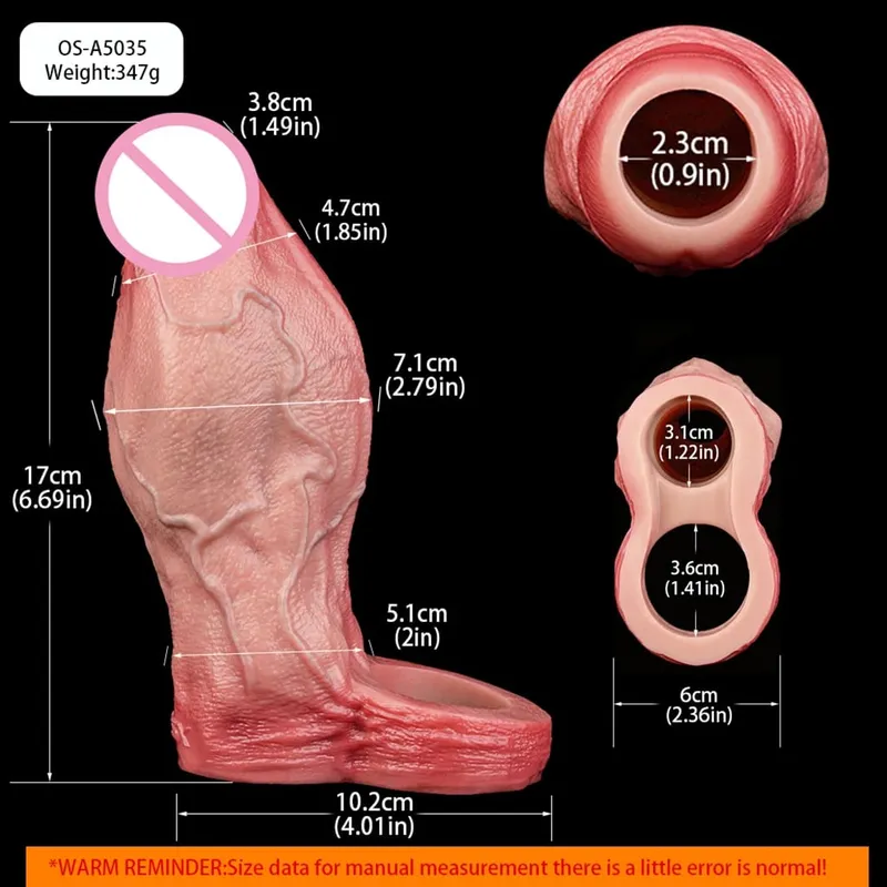 Kawalan Tanpa Wayar Dildo Berongga Realistik Silikon Lembut Lengan Zakar Kondom Lelaki Batang Penambah Kelewatan Ejakulasi Mainan Seks — image 15