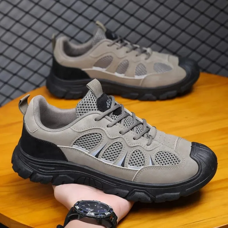 2026 men's casual sports shoes thick soled mesh breathable hiking shoes outdoor running shoes — image 1