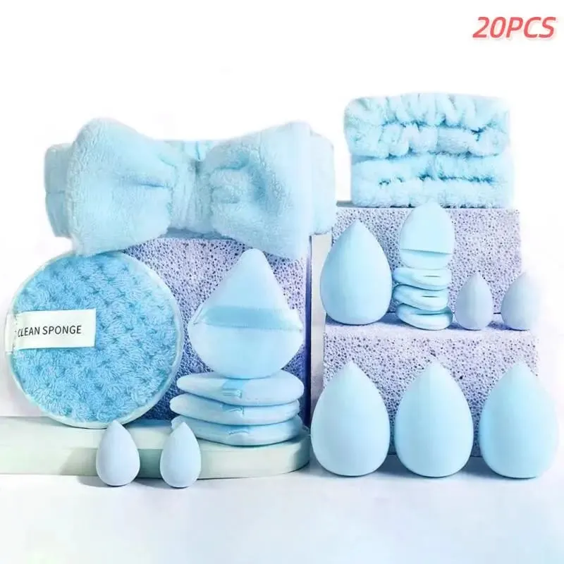 20 33Pcs Full Makeup Tool Set With Puff Brush Beauty Sponge For Makeup Applying And Removing Daily Use