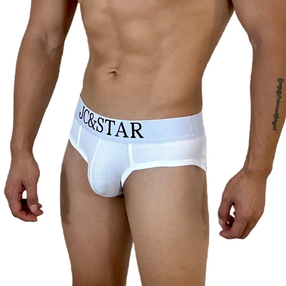 Calzoncillos atléticos de corte alto para hombre, ropa interior Sexy, calzoncillos de algodón acanalado, confort deportivo, Bikini para hombre, calzoncillos Tanga — image 2