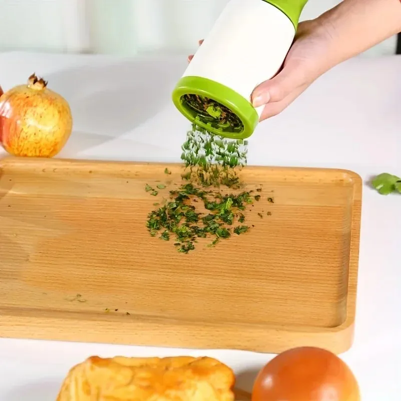 1pc Manual Herb Grinder Spice Mill Parsley Shredder Vegetable Cutter Coriander Mincer Chili and Cilantro Kitchen Tool Gadget — image 4