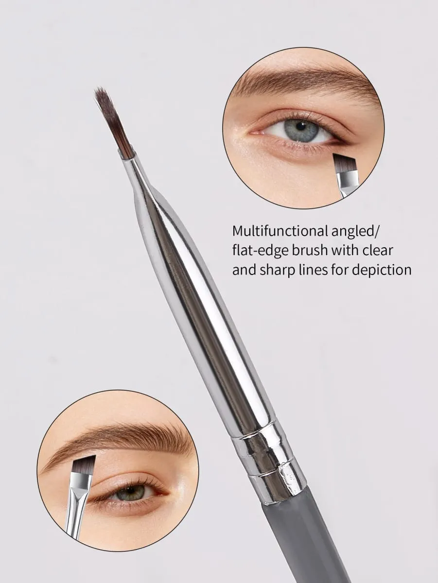 6Pcs Ultra‑Thin Blade Eyebrow Brush Set Precision Angled Eyeliner Brushes For Eyebrow Liner Detail Eye Makeup Cosmetic Beauty To — image 4