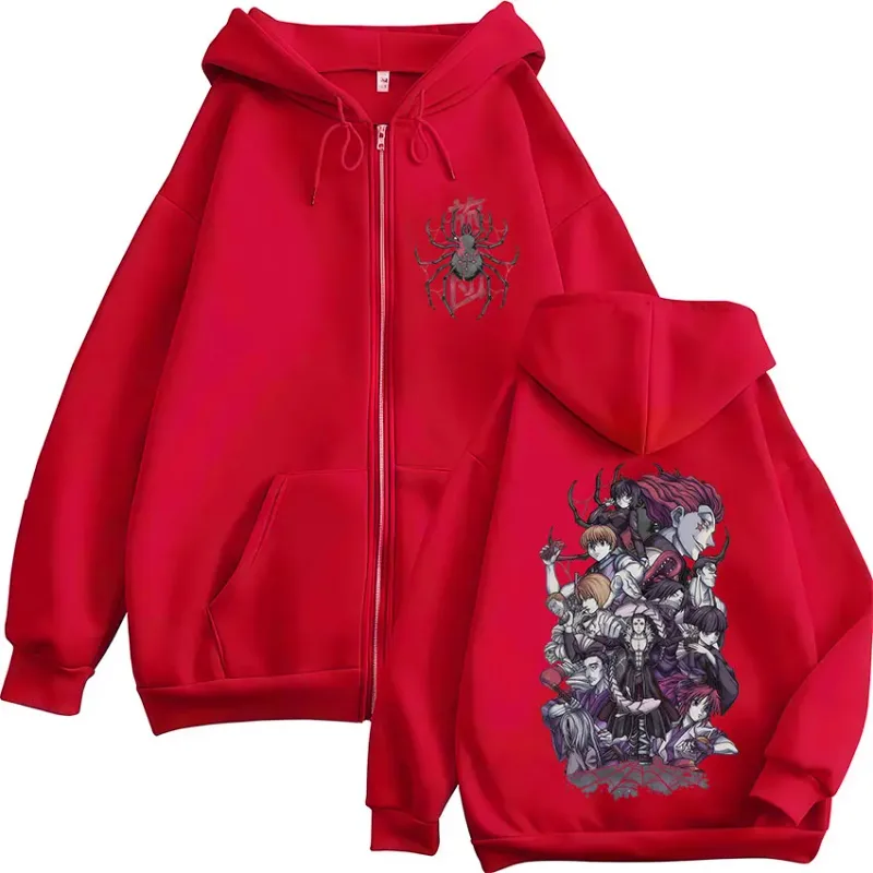 Anime Hunter X Hunter Spider Phantom Troupe Zipper Hoodies Men's Zip Up Hooded Sweatshirts Long Sleeves Pullovers Jacket Coats — image 4
